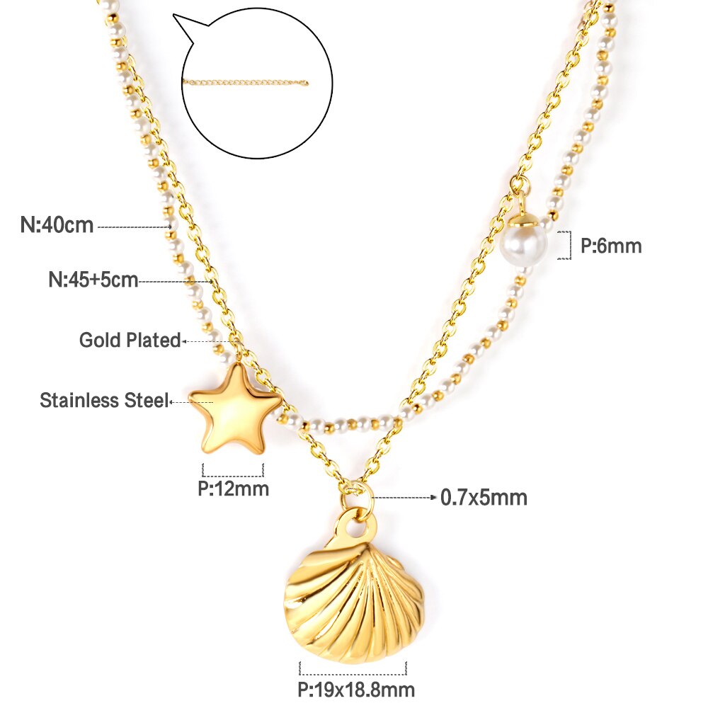 Gothic Multilayer Snake Crystal Necklace Women Gold Color Stainless Steel Double Chain Bohemian 2022 Trendy Jewelry
