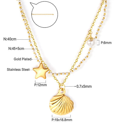 Gothic Multilayer Snake Crystal Necklace Women Gold Color Stainless Steel Double Chain Bohemian 2022 Trendy Jewelry
