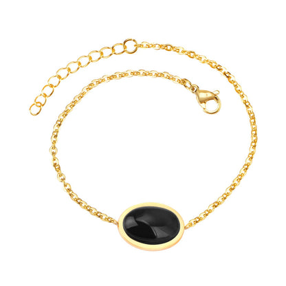 ASON Bracelets For Women Black/Pink/Blue/Red Bohemia Style Link Chain Bracelet Women Girl Stainless Steel Adjustable GIFT