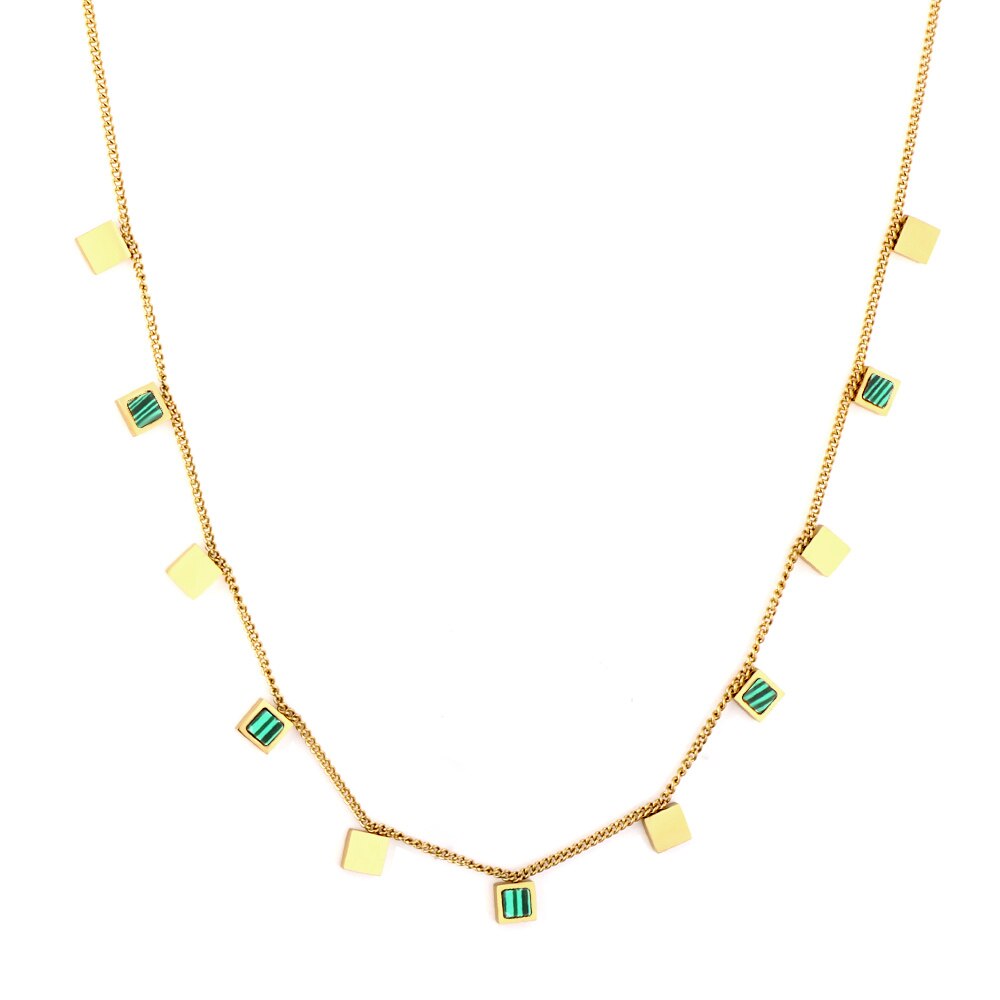 Stainless Steel Trendy Collier For Woman Beach Jewelry On Neck Gold Plated Vintage Romantic Boho Chain Necklaces