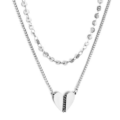 Double Layered Decor Necklaces Heart Broken Woman Choker Rainbow Multilayer Lightning Brand Design Products On Neck