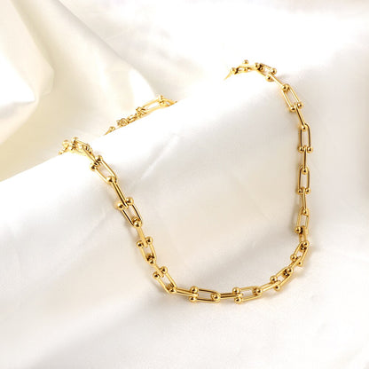 Stainless Steel 5mm Thick Clavicle Chains Heavy Fine Choker Necklaces For Woman Trendy Party Boho Jewelry Collar