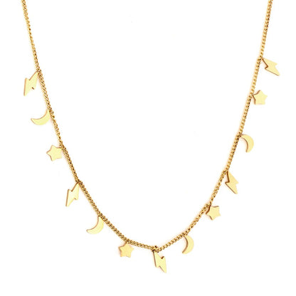 Stainless Steel Trendy Collier For Woman Beach Jewelry On Neck Gold Plated Vintage Romantic Boho Chain Necklaces