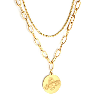Halloween 2022 New Collier For Man/Woman Celebrate Jewelry On Neck Stainless Steel Waterproof Skull Charms Necklace