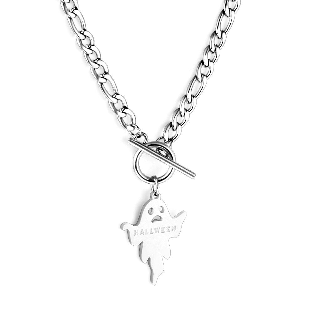 Halloween 2022 New Collier For Man/Woman Celebrate Jewelry On Neck Stainless Steel Waterproof Skull Charms Necklace