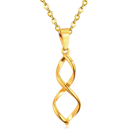 ASON Stylish Stainless Steel Gold Color Chain Necklaces with Pendant for Men Women Chokers Party Gift Accessories Jewelry