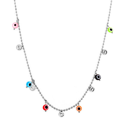 Blue Turkish Eyes Jewelry Evil Eyes Necklaces For Woman Stainless Steel Choker Fashion Aesthetic Eyes Strange Thing