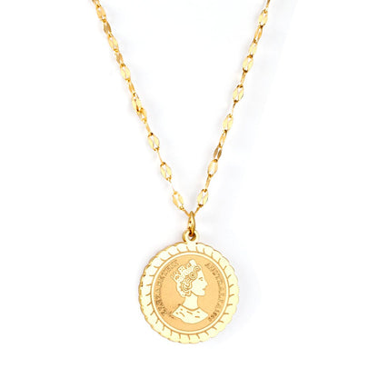 ASON Double Chain Women Pendant Necklace Stainless Steel Cuban Link Choker for Women Fashion Jewelry Accessory Gift