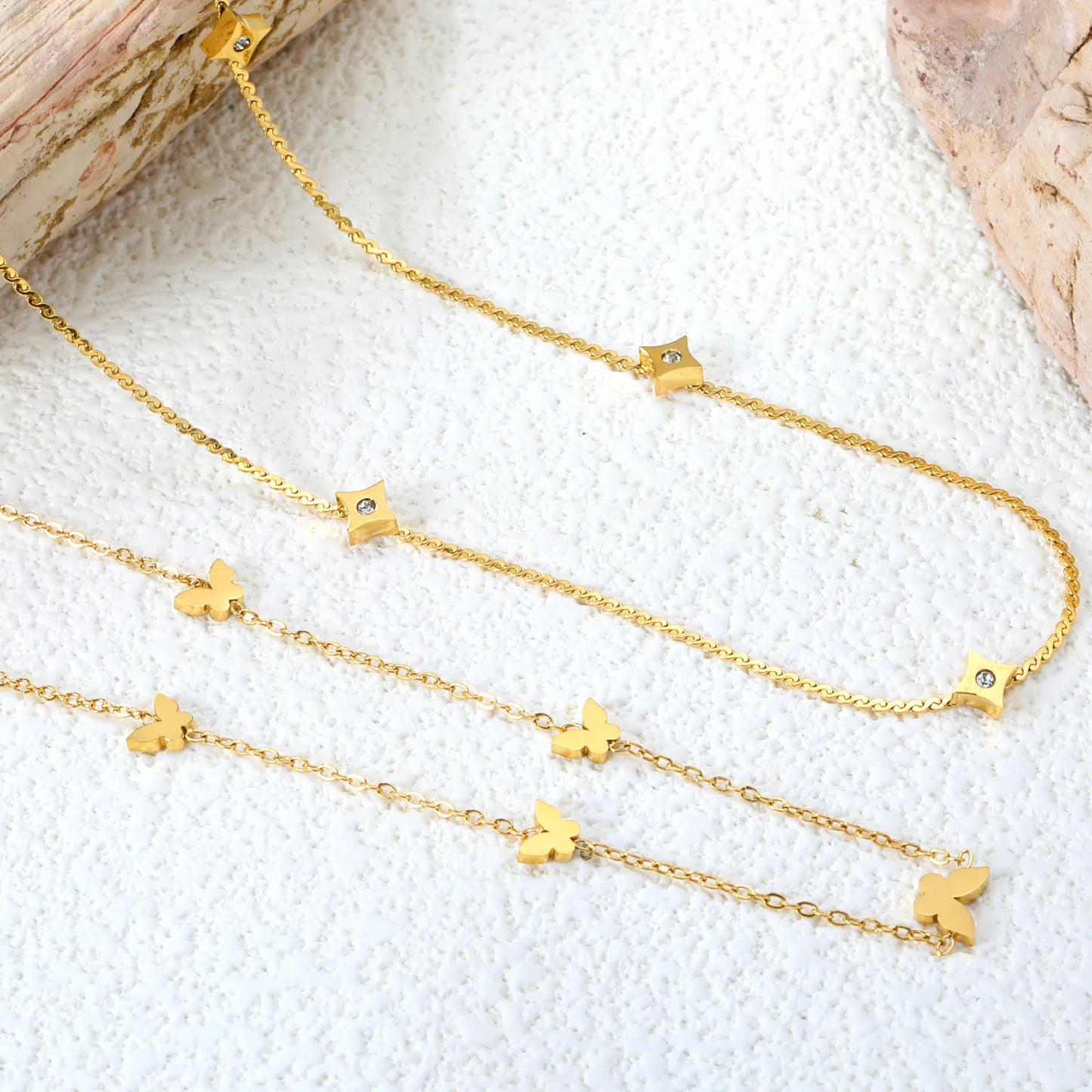 ✨ 18k gold plated 45/40+5cm Stainless Steel Chain Necklace Wholesale (MOQ 12+) | Durable Jewelry Chains 🌍 | Box/Cable/Rope/Franco Links