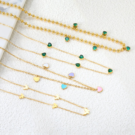 ✨ 40+5cm 18k gold plated Zircon Stainless Steel Chain Necklace Wholesale (MOQ 12+) | Durable Jewelry Chains 🌍 | Box/Cable/Rope/Franco Links