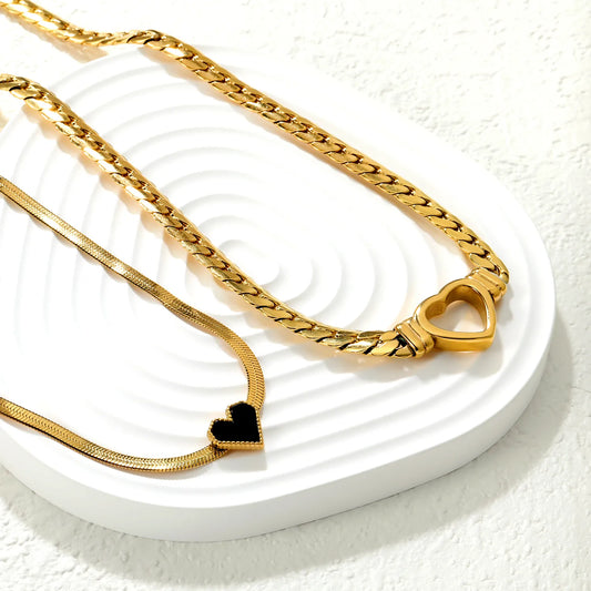 ✨ PVD 18k gold Love Shape Stainless Steel Chain Necklace Wholesale (MOQ 12+) | Durable Jewelry Chains 🌍 | Box/Cable/Rope/Franco Links