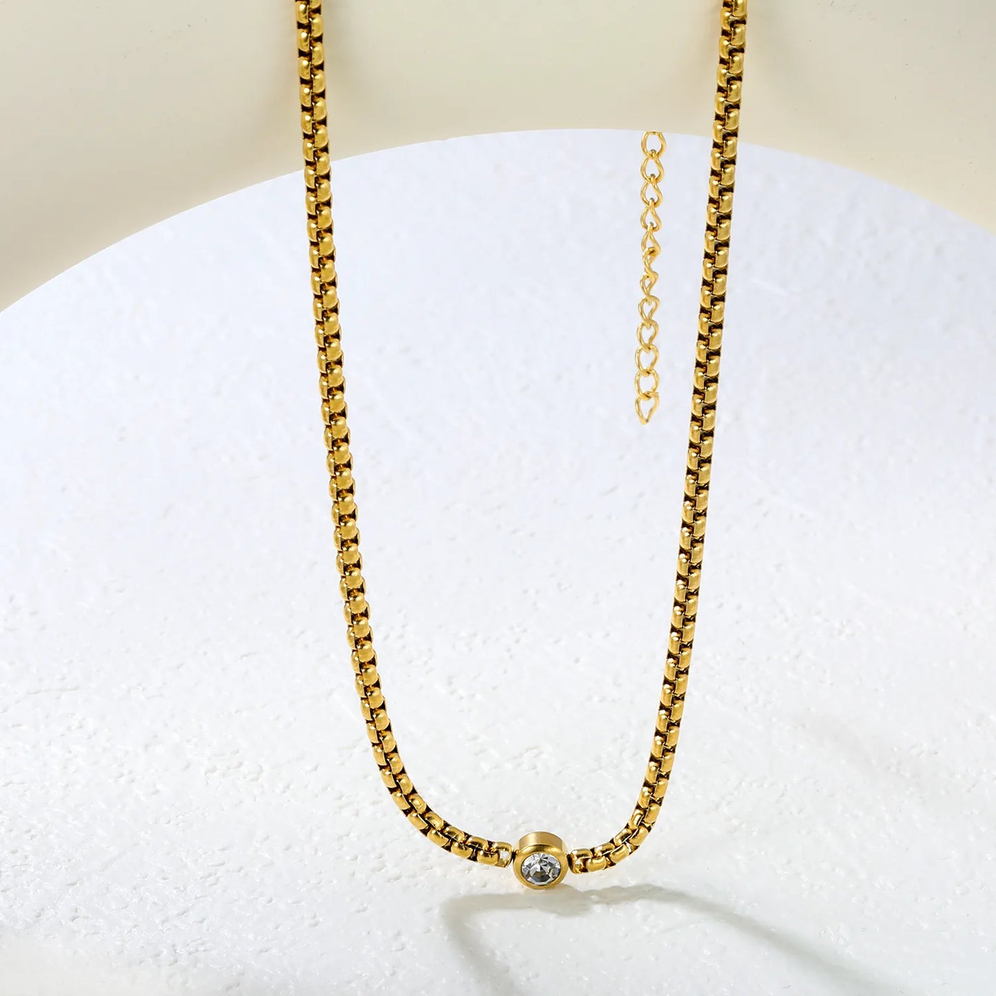 ✨ 18k gold plated 46+5cm Zircon Stainless Steel Chain Necklace Wholesale (MOQ 12+) | Durable Jewelry Chains 🌍 | Box/Cable/Rope/Franco Links