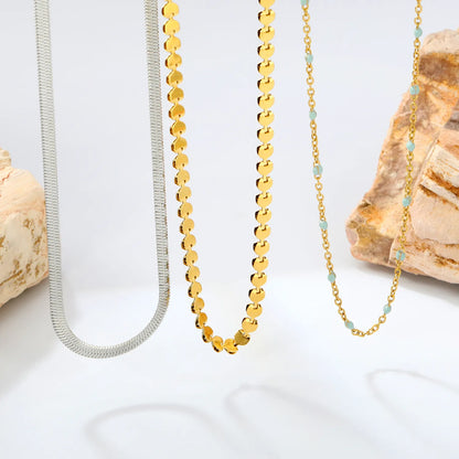 ✨ 42+5cm PVD 18k gold Stainless Steel Chain Necklace Wholesale (MOQ 12+) | Durable Jewelry Chains 🌍 | Box/Cable/Rope/Franco Links