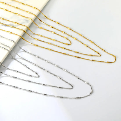 ✨ 50+60+70cm Extended layering PVD 18k gold Stainless Steel Chain Necklace Wholesale (MOQ 12+) | Durable Jewelry Chains 🌍 | Box/Cable/Rope/Franco Links