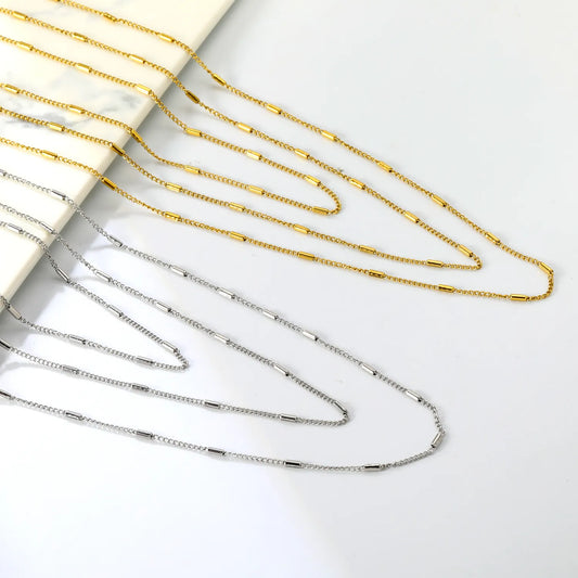 ✨ 50+60+70cm Extended layering PVD 18k gold Stainless Steel Chain Necklace Wholesale (MOQ 12+) | Durable Jewelry Chains 🌍 | Box/Cable/Rope/Franco Links