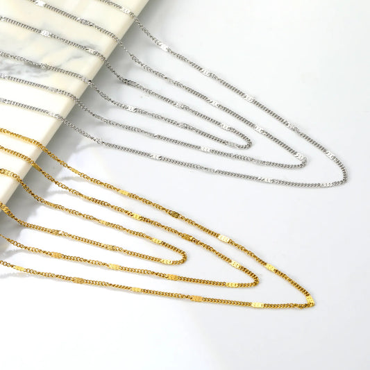 ✨ PVD 18k gold Width 1.5mm Stainless Steel Chain Necklace Wholesale (MOQ 12+) | Durable Jewelry Chains 🌍 | Box/Cable/Rope/Franco Links