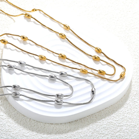 ✨ 120+5cm 18k gold plated Extended layering Stainless Steel Chain Necklace Wholesale (MOQ 12+) | Durable Jewelry Chains 🌍 | Box/Cable/Rope/Franco Links