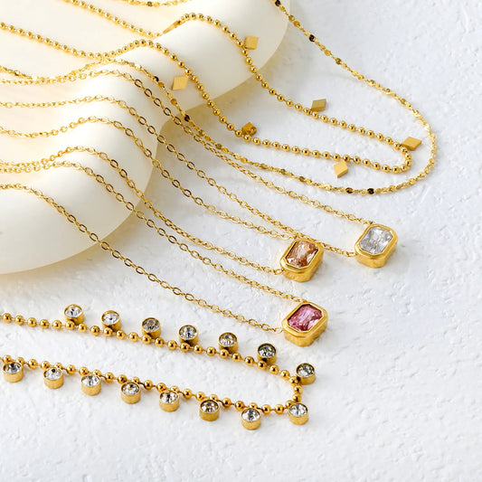 ✨ Stainless Steel Necklaces Wholesale (12+ Pieces) | Hypoallergenic & Tarnish-Free 🌍 | Trendy Pendants & Chains