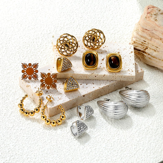 ✨ Stainless Steel Hypoallergenic Earrings – Bulk Wholesale (12+ Pairs) 🌍 EU/US Supplier Trendy & Durable
