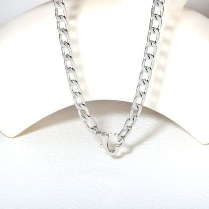 ✨ Wholesale Stainless Steel Heart Link Chain Necklace | 15x15mm Heart Connector Links | 45cm Oval Link Chain in Gold/Steel Color