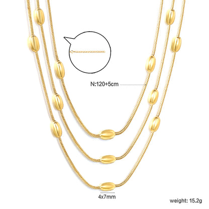 ✨ 120+5cm 18k gold plated Extended layering Stainless Steel Chain Necklace Wholesale (MOQ 12+) | Durable Jewelry Chains 🌍 | Box/Cable/Rope/Franco Links