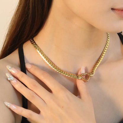 ✨ PVD 18k gold Love Shape Stainless Steel Chain Necklace Wholesale (MOQ 12+) | Durable Jewelry Chains 🌍 | Box/Cable/Rope/Franco Links