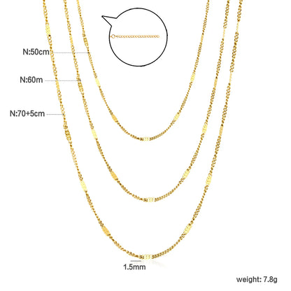 ✨ PVD 18k gold Width 1.5mm Stainless Steel Chain Necklace Wholesale (MOQ 12+) | Durable Jewelry Chains 🌍 | Box/Cable/Rope/Franco Links