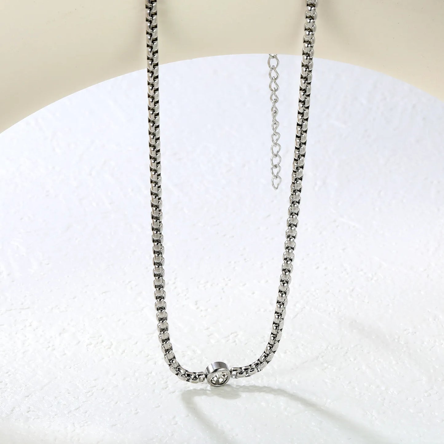 ✨ 46+5cm Zircon Stainless Steel Chain Necklace Wholesale (MOQ 12+) | Durable Jewelry Chains 🌍 | Box/Cable/Rope/Franco Links