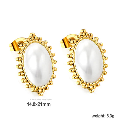✨ 18K Gold-Plated Pearl Earrings Wholesale (MOQ 12+) |  Stainless Steel Hypoallergenic 🌍 | Fake Pearl Studs & Dangles