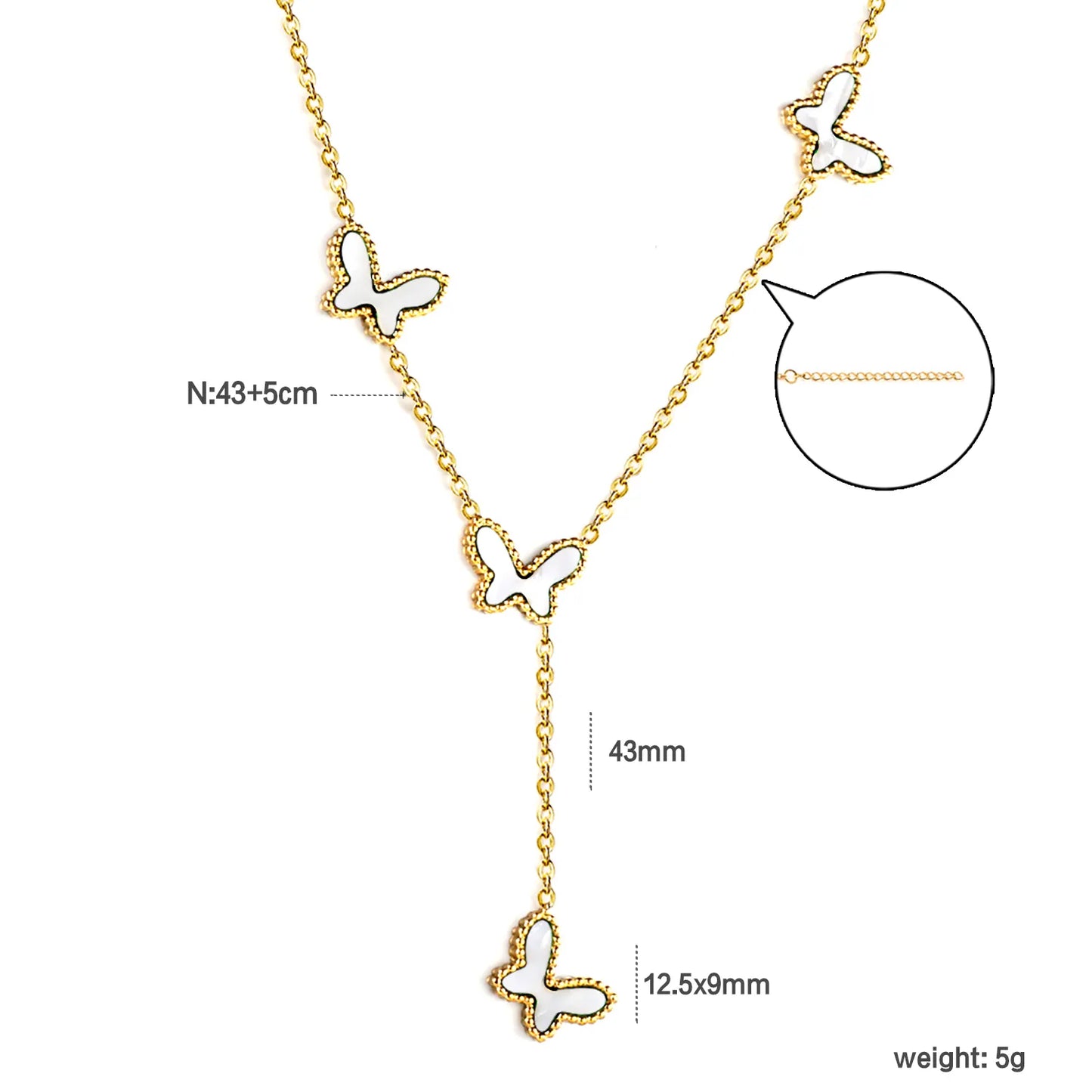 ✨ 18k gold plated Butterfly Shape Stainless Steel Necklaces Wholesale (12+ Pieces) | Hypoallergenic & Tarnish-Free 🌍 | Trendy Pendants & Chains