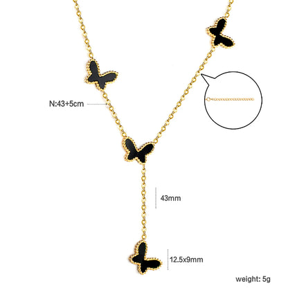 ✨ 18k gold plated Butterfly Shape Stainless Steel Necklaces Wholesale (12+ Pieces) | Hypoallergenic & Tarnish-Free 🌍 | Trendy Pendants & Chains