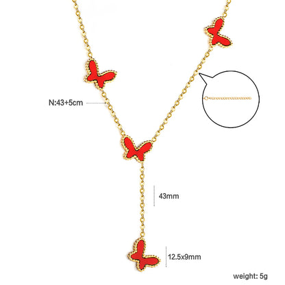 ✨ 18k gold plated Butterfly Shape Stainless Steel Necklaces Wholesale (12+ Pieces) | Hypoallergenic & Tarnish-Free 🌍 | Trendy Pendants & Chains