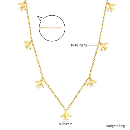✨ PVD 18k gold 40+5cm Zircon Stainless Steel Necklaces Wholesale (12+ Pieces) | Hypoallergenic & Tarnish-Free 🌍 | Trendy Pendants & Chains