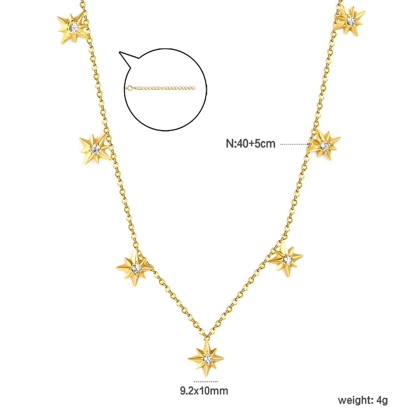 ✨ PVD 18k gold 40+5cm Zircon Stainless Steel Necklaces Wholesale (12+ Pieces) | Hypoallergenic & Tarnish-Free 🌍 | Trendy Pendants & Chains