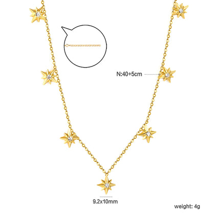 ✨ PVD 18k gold 40+5cm Zircon Stainless Steel Necklaces Wholesale (12+ Pieces) | Hypoallergenic & Tarnish-Free 🌍 | Trendy Pendants & Chains