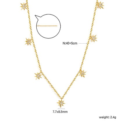 ✨ PVD 18k gold 40+5cm Zircon Stainless Steel Necklaces Wholesale (12+ Pieces) | Hypoallergenic & Tarnish-Free 🌍 | Trendy Pendants & Chains