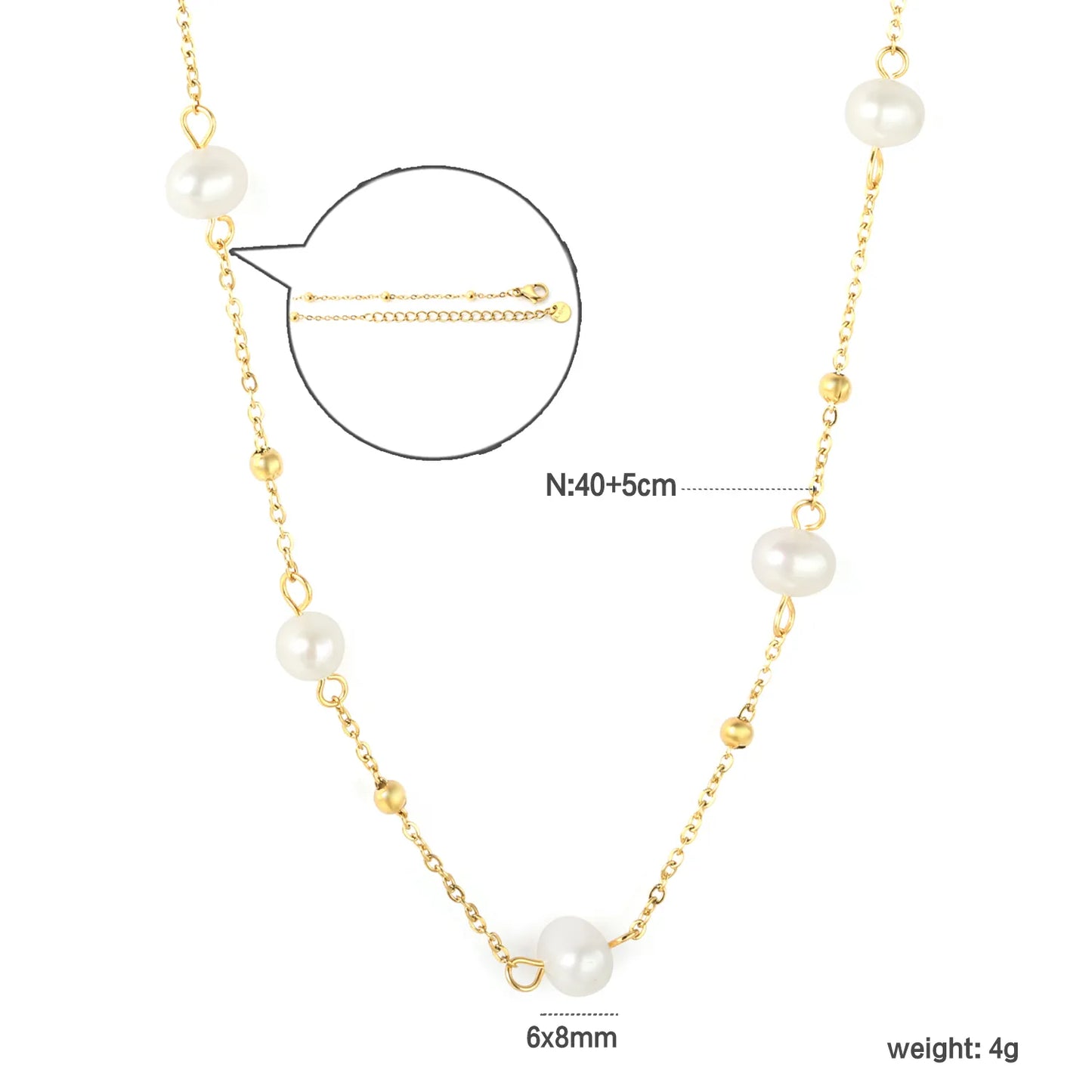 ✨ 18k gold plated Pearl Stainless Steel Necklaces Wholesale (12+ Pieces) | Hypoallergenic & Tarnish-Free 🌍 | Trendy Pendants & Chains