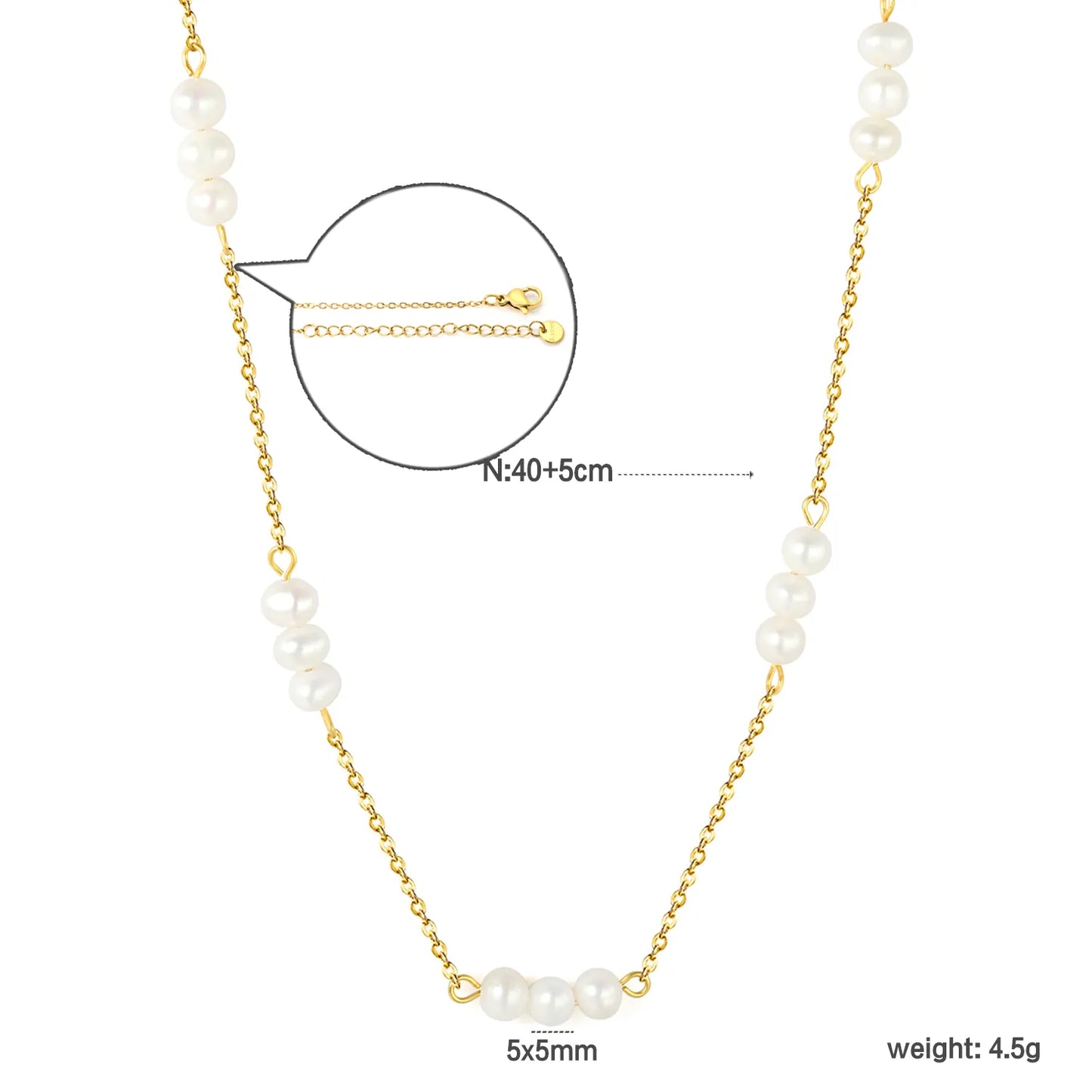 ✨ 18k gold plated Pearl Stainless Steel Necklaces Wholesale (12+ Pieces) | Hypoallergenic & Tarnish-Free 🌍 | Trendy Pendants & Chains