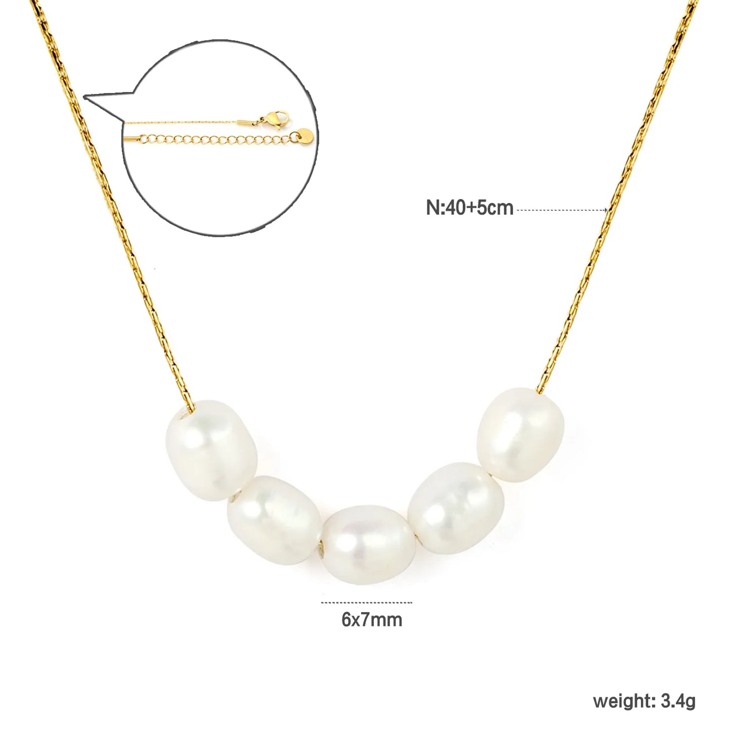 ✨ 18k gold plated Pearl Stainless Steel Necklaces Wholesale (12+ Pieces) | Hypoallergenic & Tarnish-Free 🌍 | Trendy Pendants & Chains