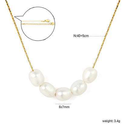 ✨ 18k gold plated Pearl Stainless Steel Necklaces Wholesale (12+ Pieces) | Hypoallergenic & Tarnish-Free 🌍 | Trendy Pendants & Chains