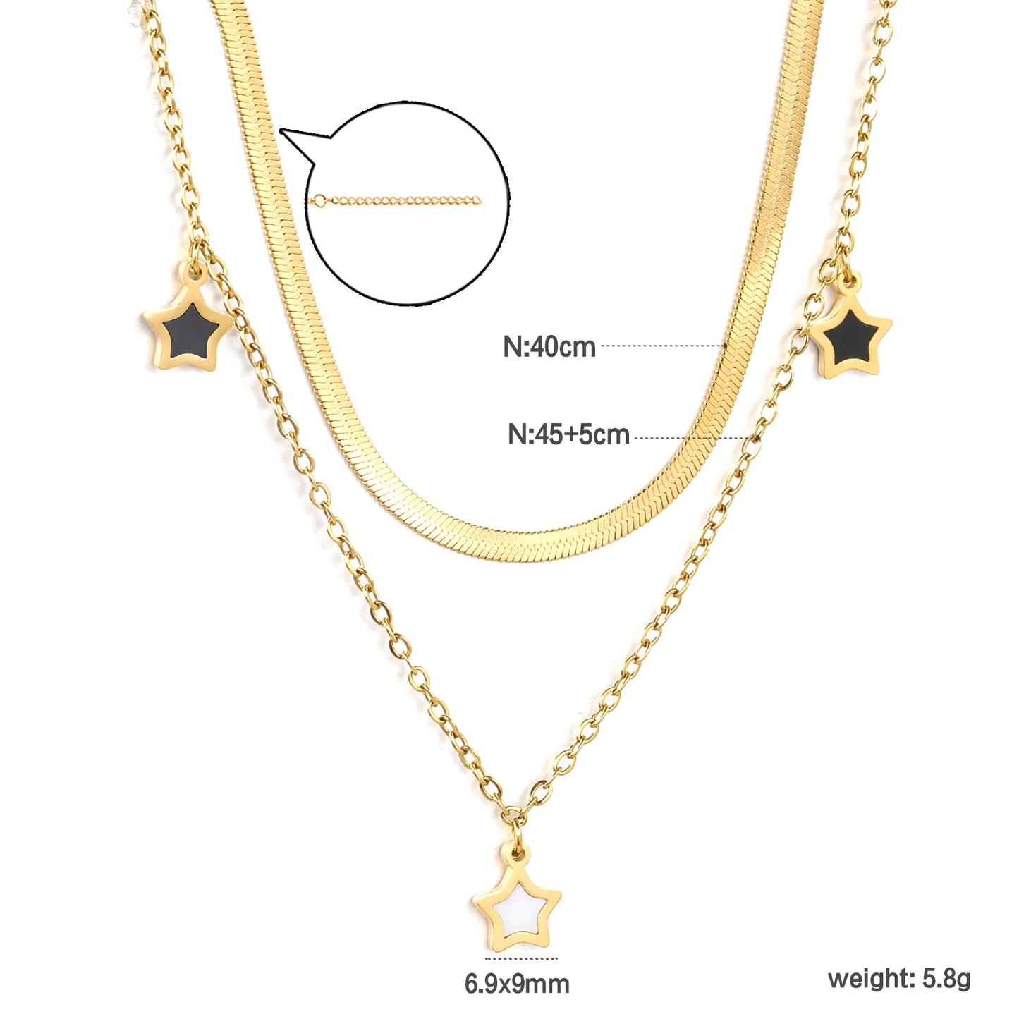 ✨ PVD 18k gold 46+5cm/40+5cm/46+5cm Stainless Steel Necklaces Wholesale (12+ Pieces) | Hypoallergenic & Tarnish-Free 🌍 | Trendy Pendants & Chains