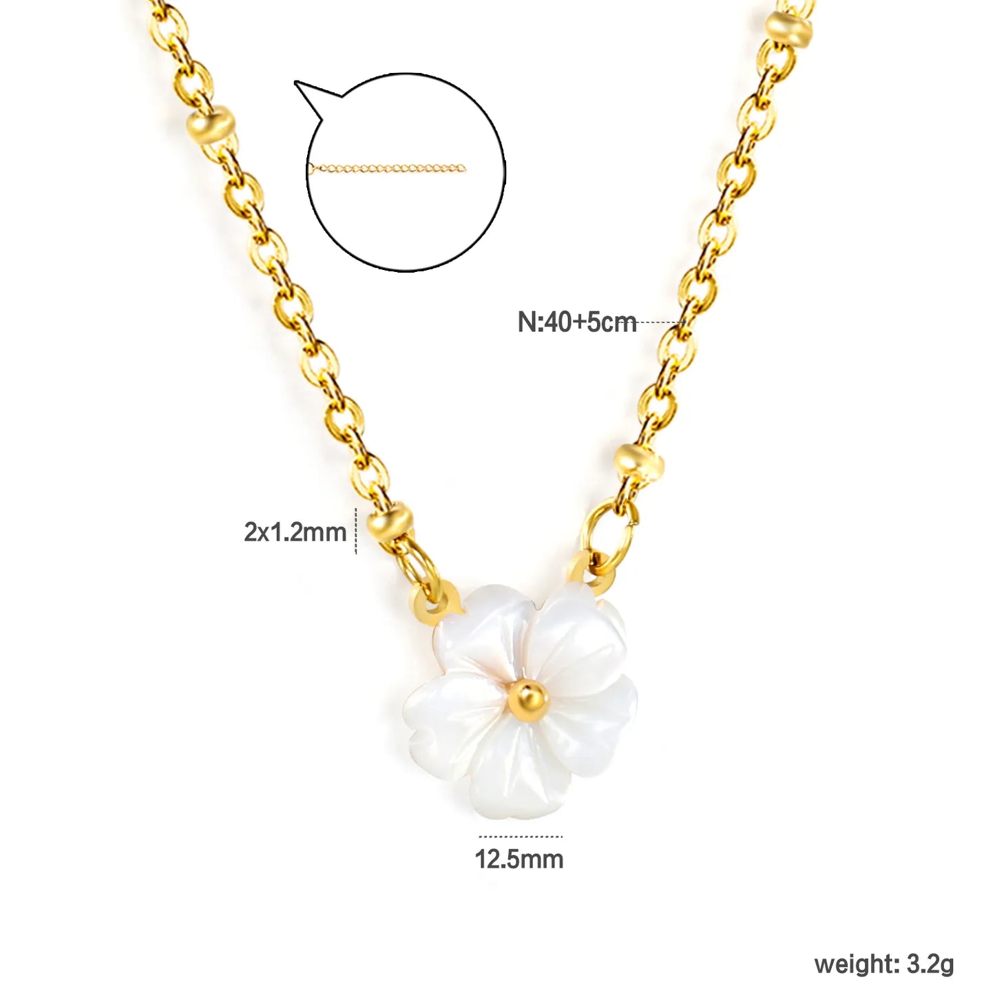 ✨ PVD 18k gold Petal Shape Stainless Steel Necklaces Wholesale (12+ Pieces) | Hypoallergenic & Tarnish-Free 🌍 | Trendy Pendants & Chains