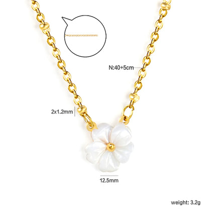 ✨ PVD 18k gold Petal Shape Stainless Steel Necklaces Wholesale (12+ Pieces) | Hypoallergenic & Tarnish-Free 🌍 | Trendy Pendants & Chains