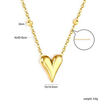 ✨ 18k gold plated Love Shape Stainless Steel Necklaces Wholesale (12+ Pieces) | Hypoallergenic & Tarnish-Free 🌍 | Trendy Pendants & Chains