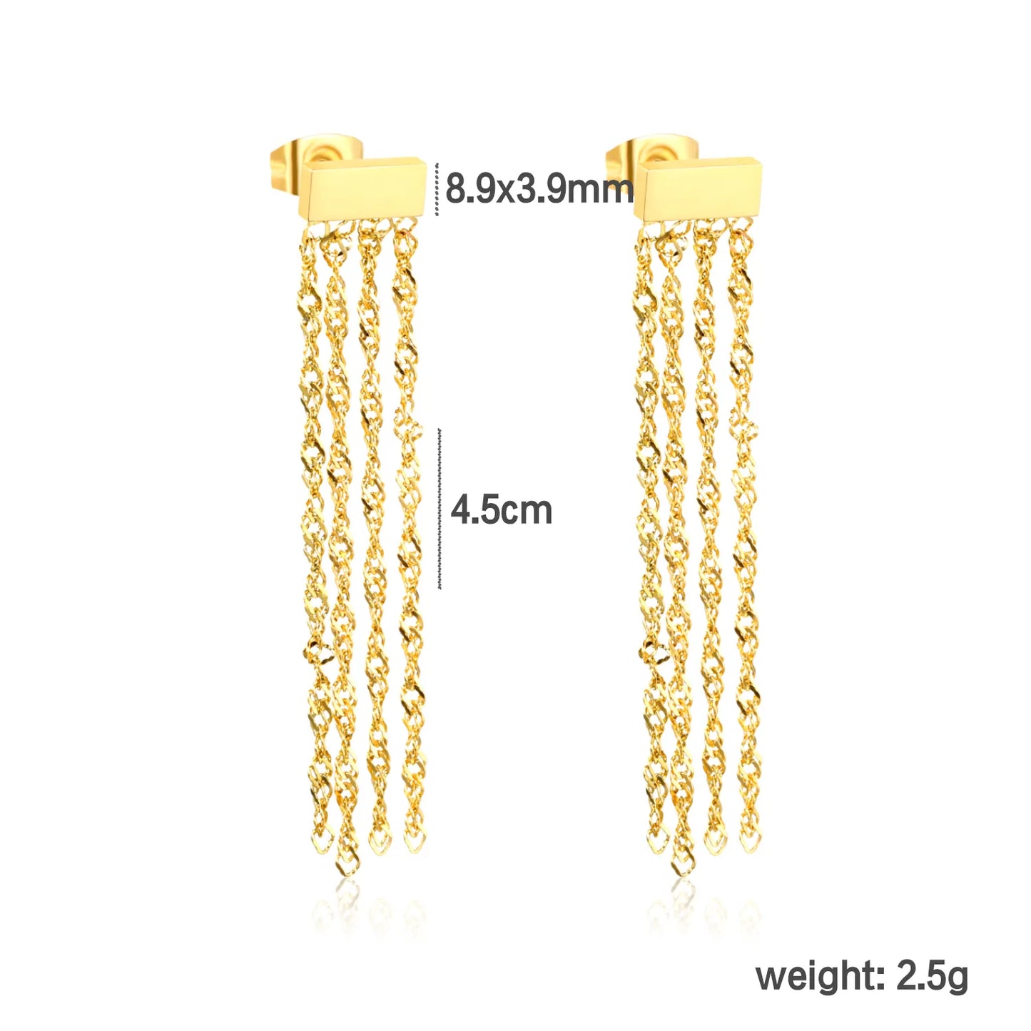 18k PVD gold Stainless Steel Hypoallergenic Drop Earrings – Bulk Wholesale (12+ Pairs) 🌍 EU/US Supplier Trendy & Durable