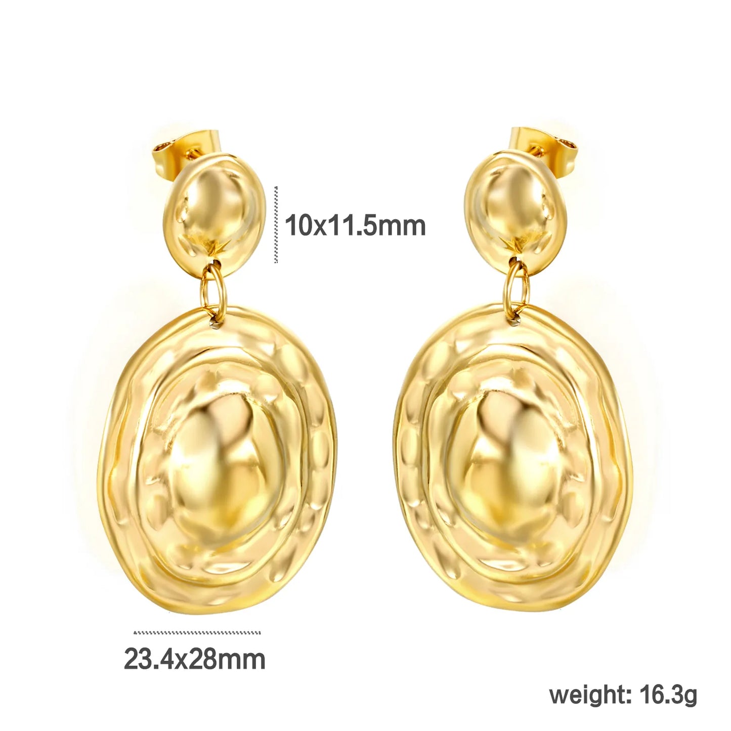 Wholesale PVD 18k gold Stainless Steel Hypoallergenic Drop Earrings – Bulk Wholesale (12+ Pairs) 🌍 EU/US Supplier Trendy & Durable