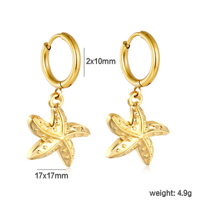 Wholesale 18k PVD gold Stainless Steel Hypoallergenic Ocean Series Drop Earrings – Bulk Wholesale (12+ Pairs) 🌍 EU/US Supplier Trendy & Durable
