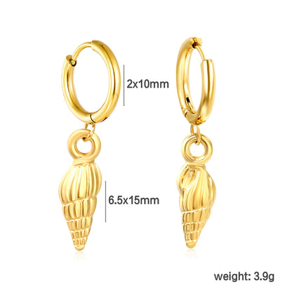 Wholesale 18k PVD gold Stainless Steel Hypoallergenic Ocean Series Drop Earrings – Bulk Wholesale (12+ Pairs) 🌍 EU/US Supplier Trendy & Durable