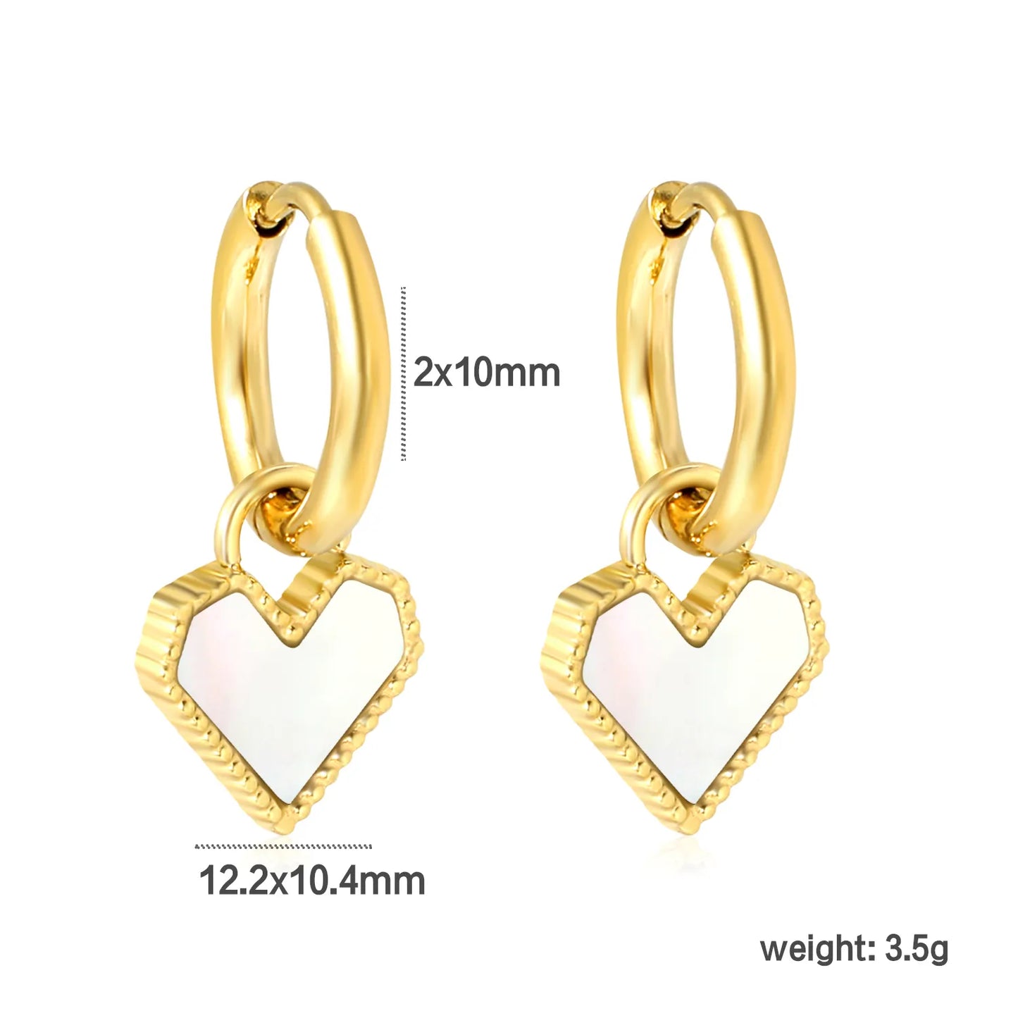 3.5*22mm Twisted Wire Double Sided Angled Earrings Gold color