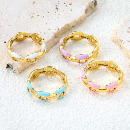 6.5mm PVD 18k gold Stainless Steel Rings Wholesale (MOQ 12+) | Hypoallergenic  Fashion Rings 🌍  | Tarnish-Free